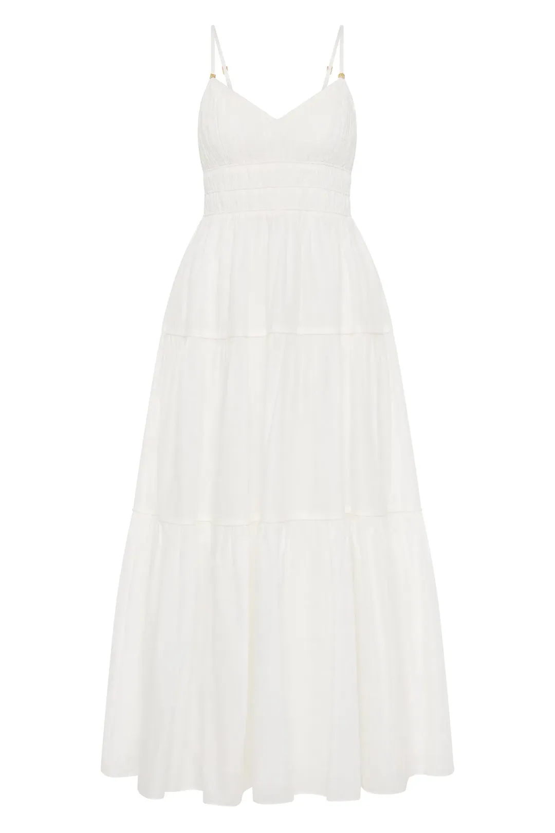 Aje Pendulum Maxi Dress in Ivory Size 6 for rent on The Volte - main image