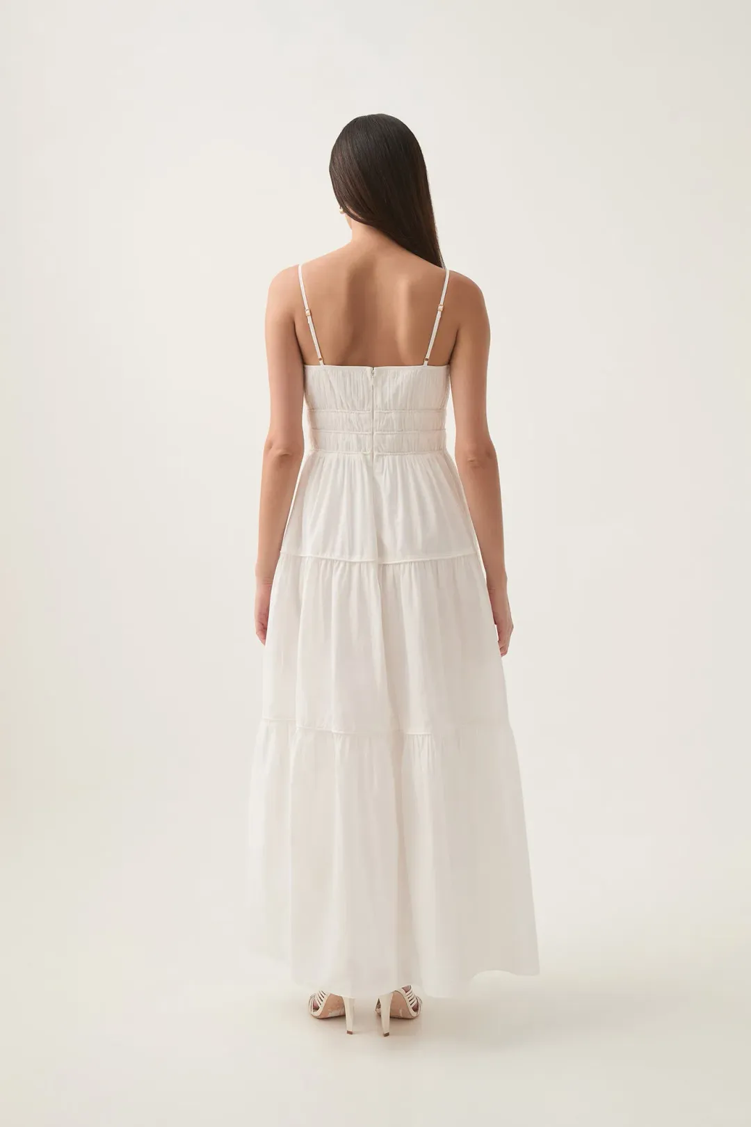 Aje Pendulum Maxi Dress in Ivory Size 6 for rent on The Volte - main image