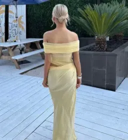 Benni Nico Maxi Dress Butter Yellow Size 12 for rent on The Volte - image 3