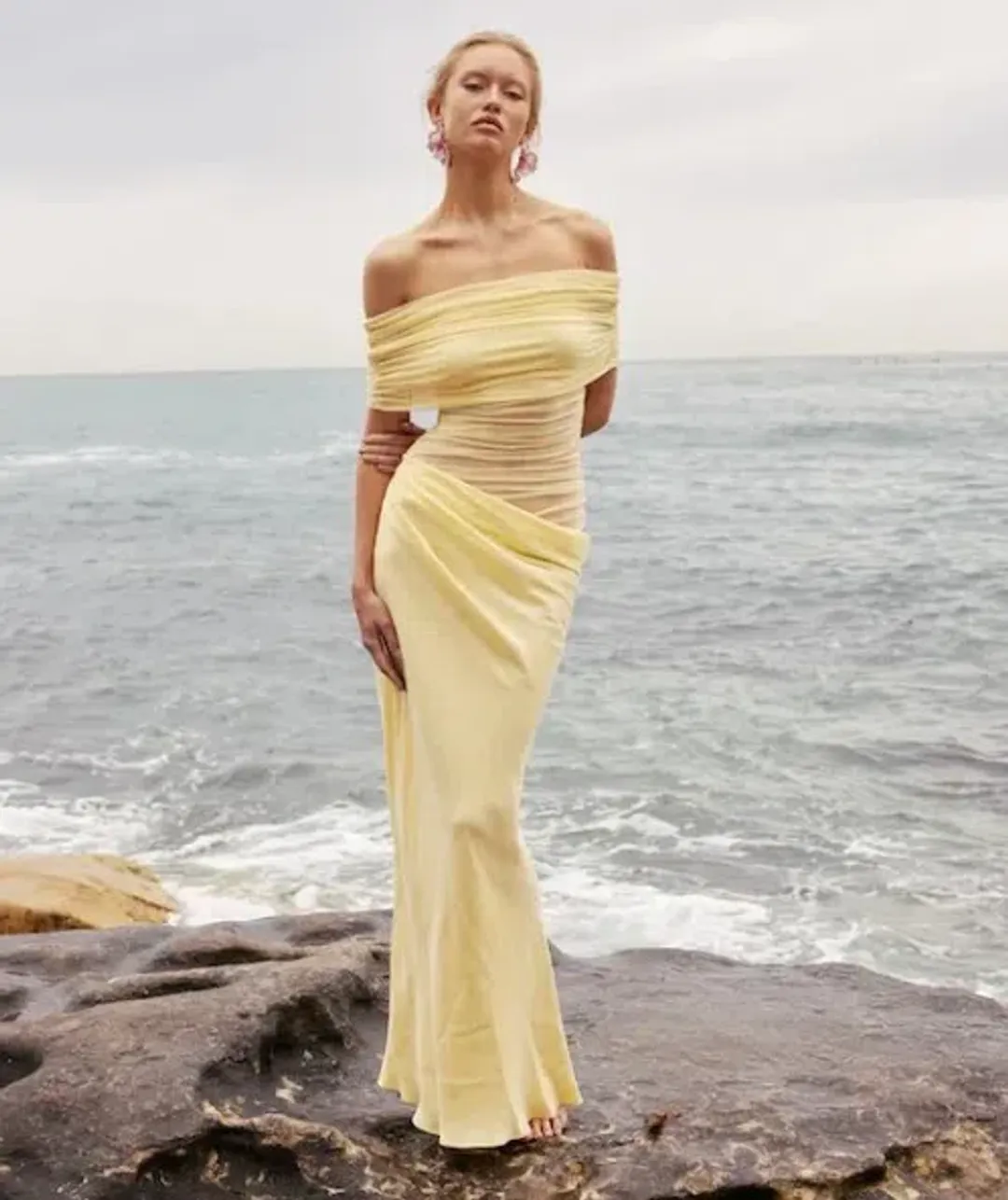 Benni Nico Maxi Dress Butter Yellow Size 12 for rent on The Volte - main image