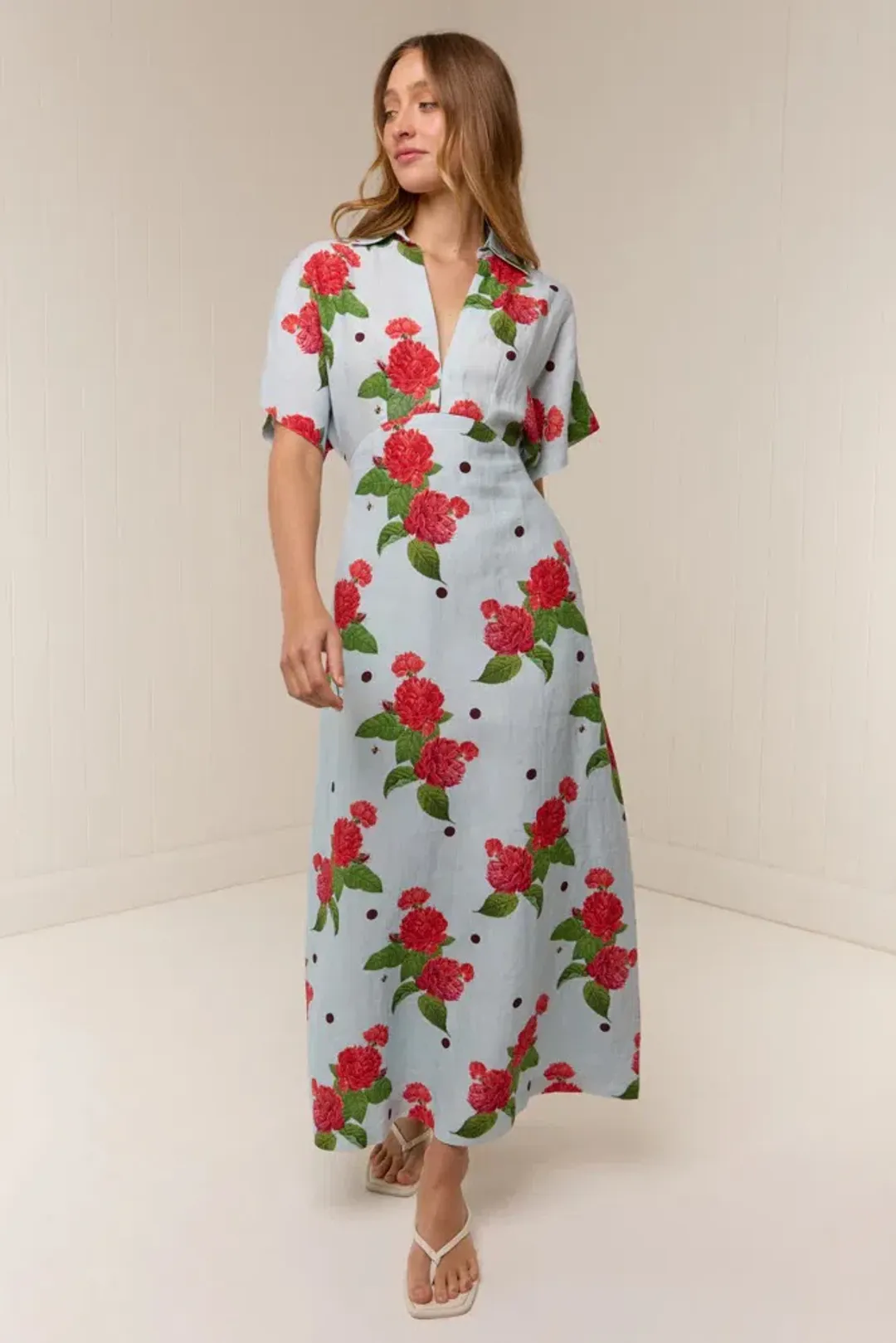 Palm Noosa Jasmine Midi Dress Sky Garden Size 14 for rent on The Volte - main image