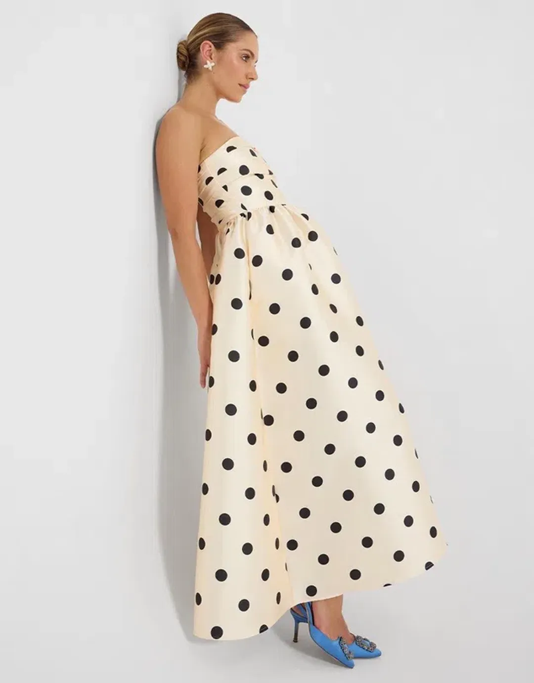 Pasduchas Dottie Strapless Midi Dress; size 8 for rent on The Volte - main image