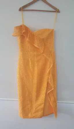 Rebecca Vallance Baha Dress Saffron Yellow In AU 14 US 10 EUR 42 for rent on The Volte - image 3
