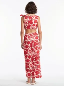 Sir the Label Cinta Knot Dress Valetina Print for rent on The Volte - image 4