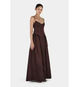 Hansen & Gretel Bellini Taffeta Maxi Gown Chocolate Size AU 8 for rent on The Volte - image 3