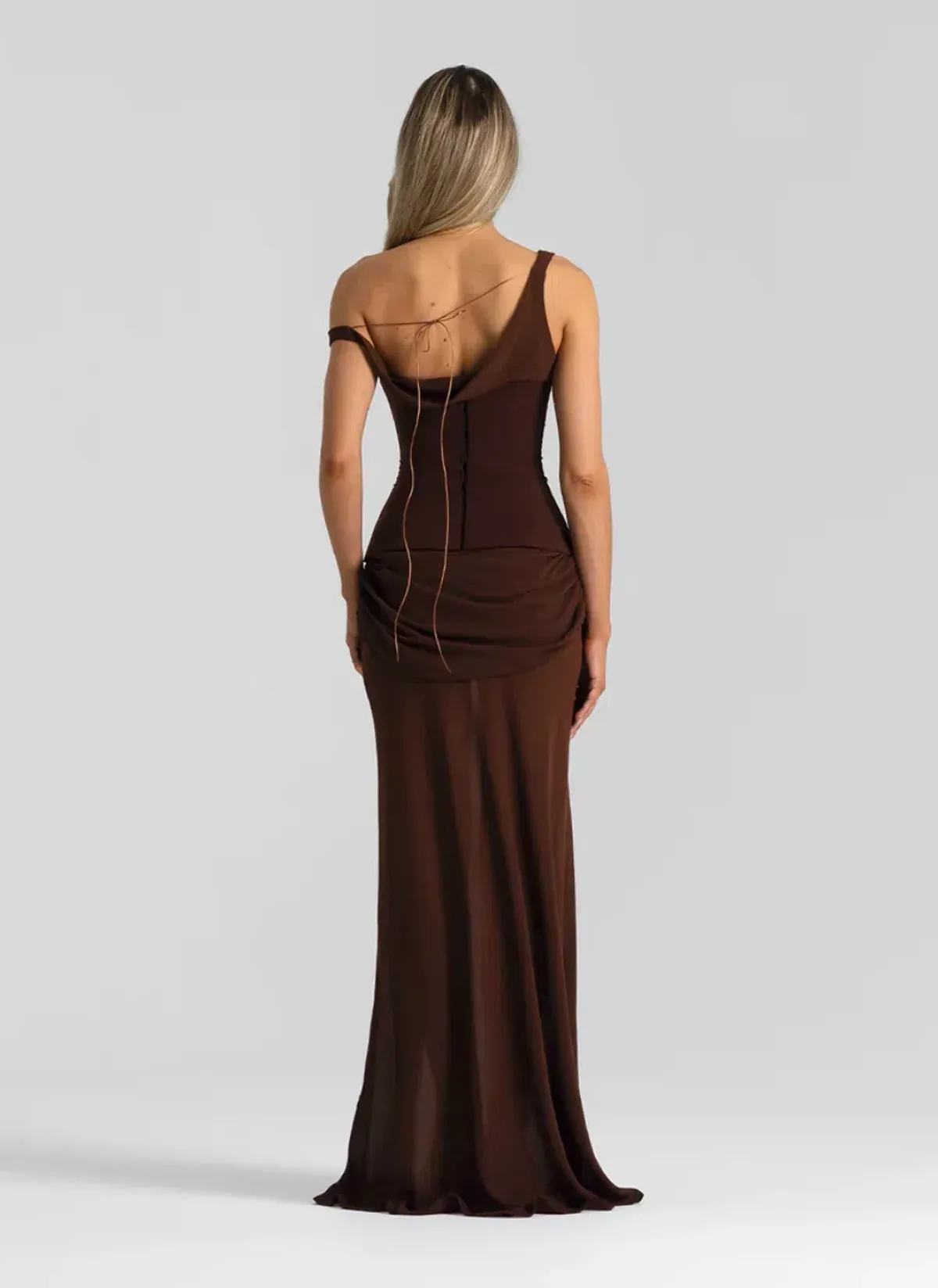 Natalie Rolt Cadence Maxi Gown Brown Size 8 - Image 4