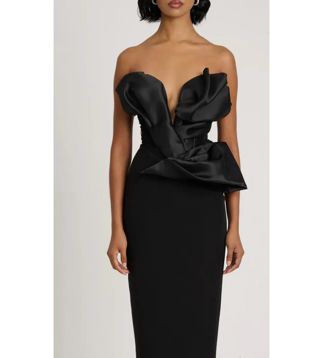 Eliya The Label Auri Gown Black Size 12 for rent on The Volte - main image