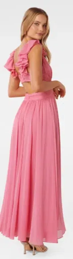 Forever New Selena Ruffle Shoulder Maxi in Pink Size 12 for rent on The Volte - image 3