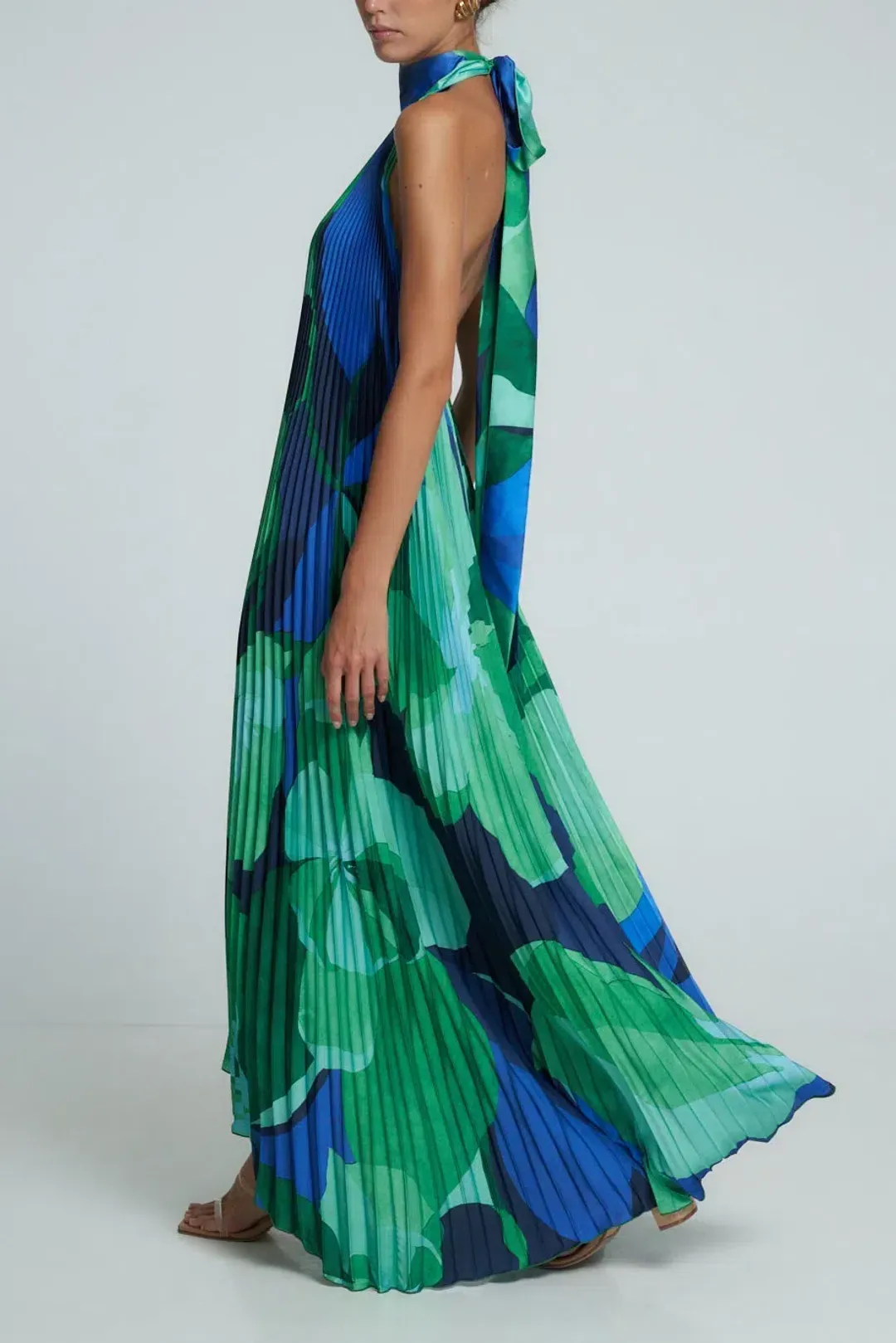 L'idee Opera Maxi Gown in Capri Green Size 8 for rent on The Volte - main image