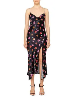 Bec & Bridge Black Floral Midi Slip Dress Size AU6 / US 2 for rent on The Volte - image 1