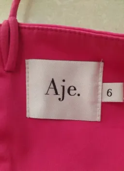 AJE Maya Tiered Mini Dress Fuchsia with side pockets AU 6 US 2 for rent on The Volte - image 7