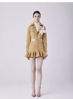 Atoir One Last Time Mini Dress Mustard Yellow Size 10 for rent on The Volte - image 1