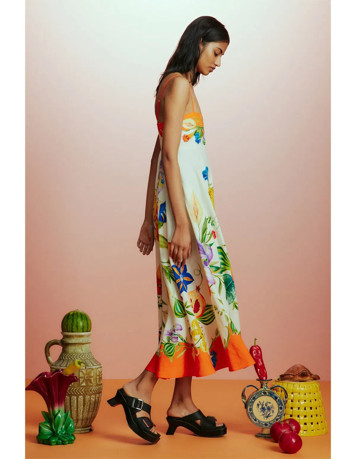 Alemais Flores Midi Sundress Multi Floral Size 10 - Image 3