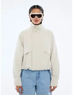 Ena Pelly Zad Bomber Jacket Cream Size 10 for rent on The Volte - image 6