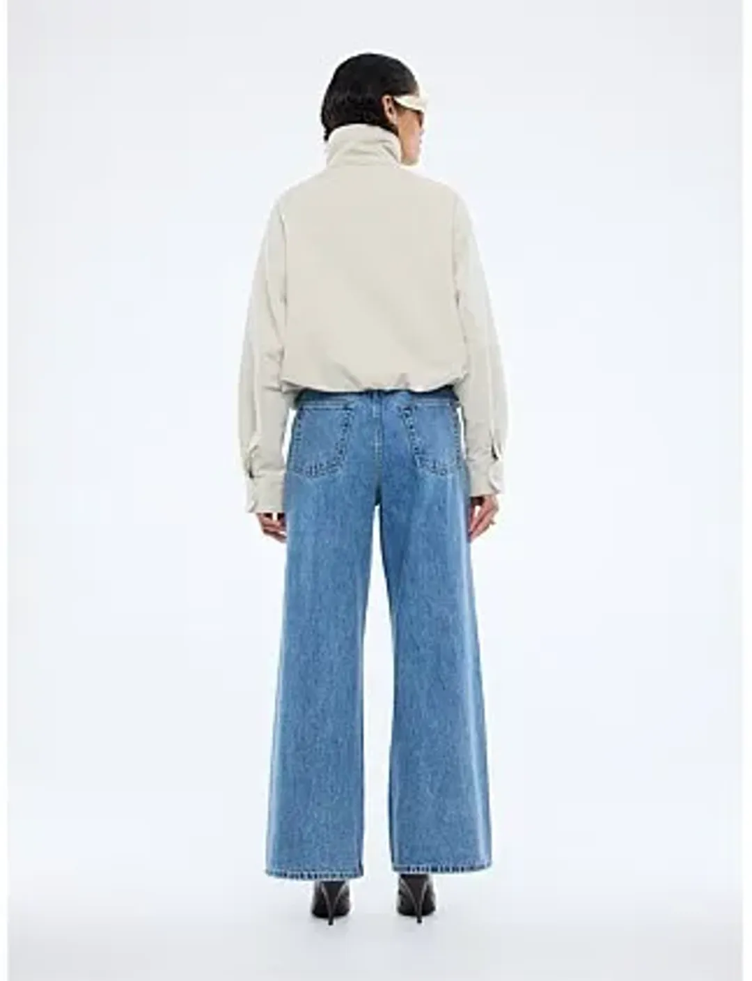 Ena Pelly Zad Bomber Jacket Cream Size 10 for rent on The Volte - main image