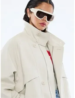 Ena Pelly Zad Bomber Jacket Cream Size 10 for rent on The Volte - image 2