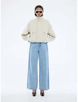 Ena Pelly Zad Bomber Jacket Cream Size 10 for rent on The Volte - image 4