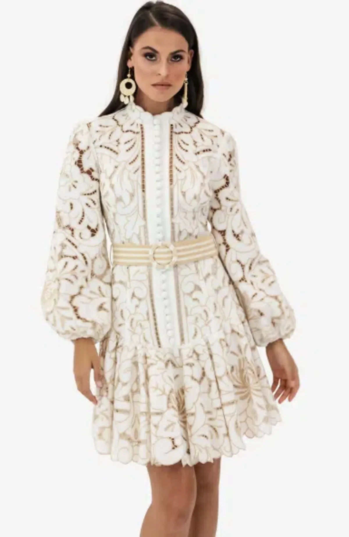 Zimmermann Edie Button Down Short Dress - Image 1