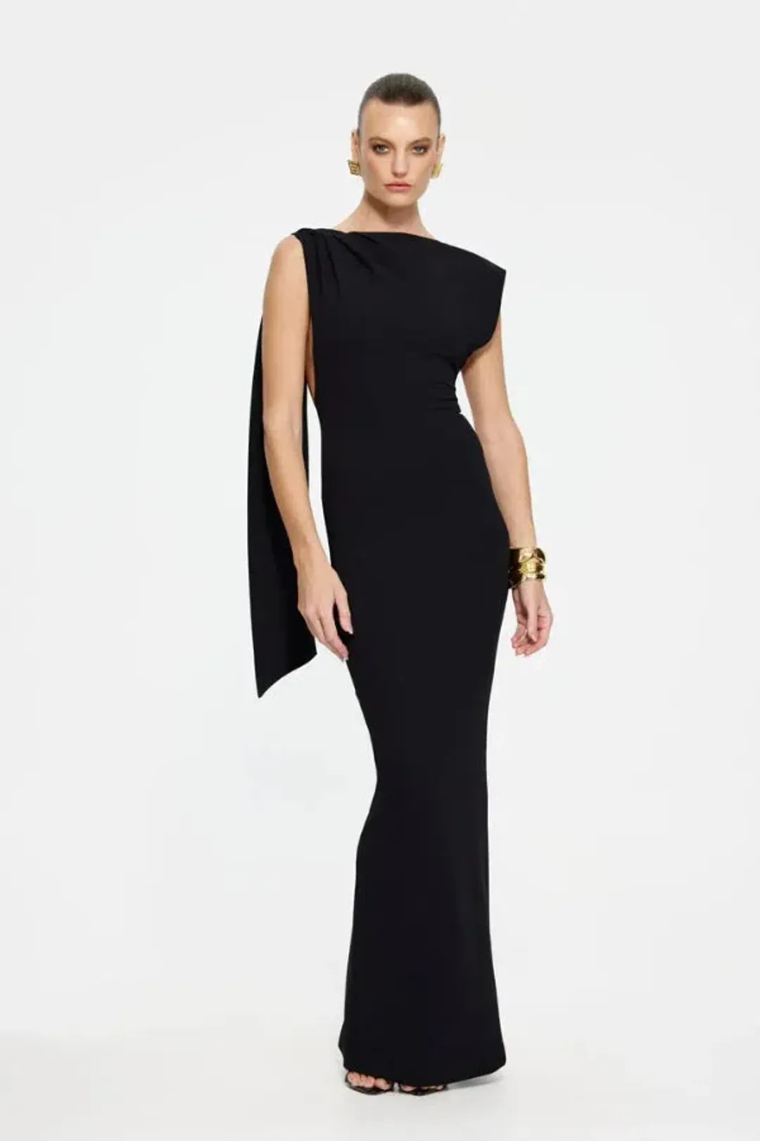 Effie Kats Audrey Gown in Black Size 10 for rent on The Volte - main image