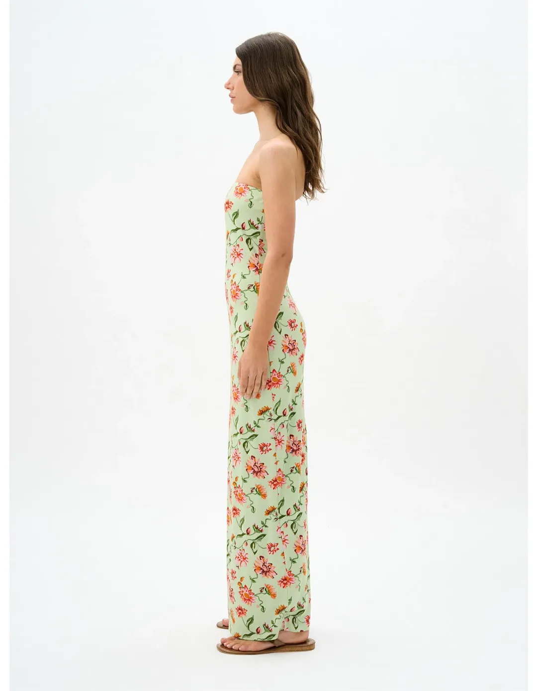 Roame Riva Maxi Dress in Pistachio Bloom Size 12 for rent on The Volte - main image