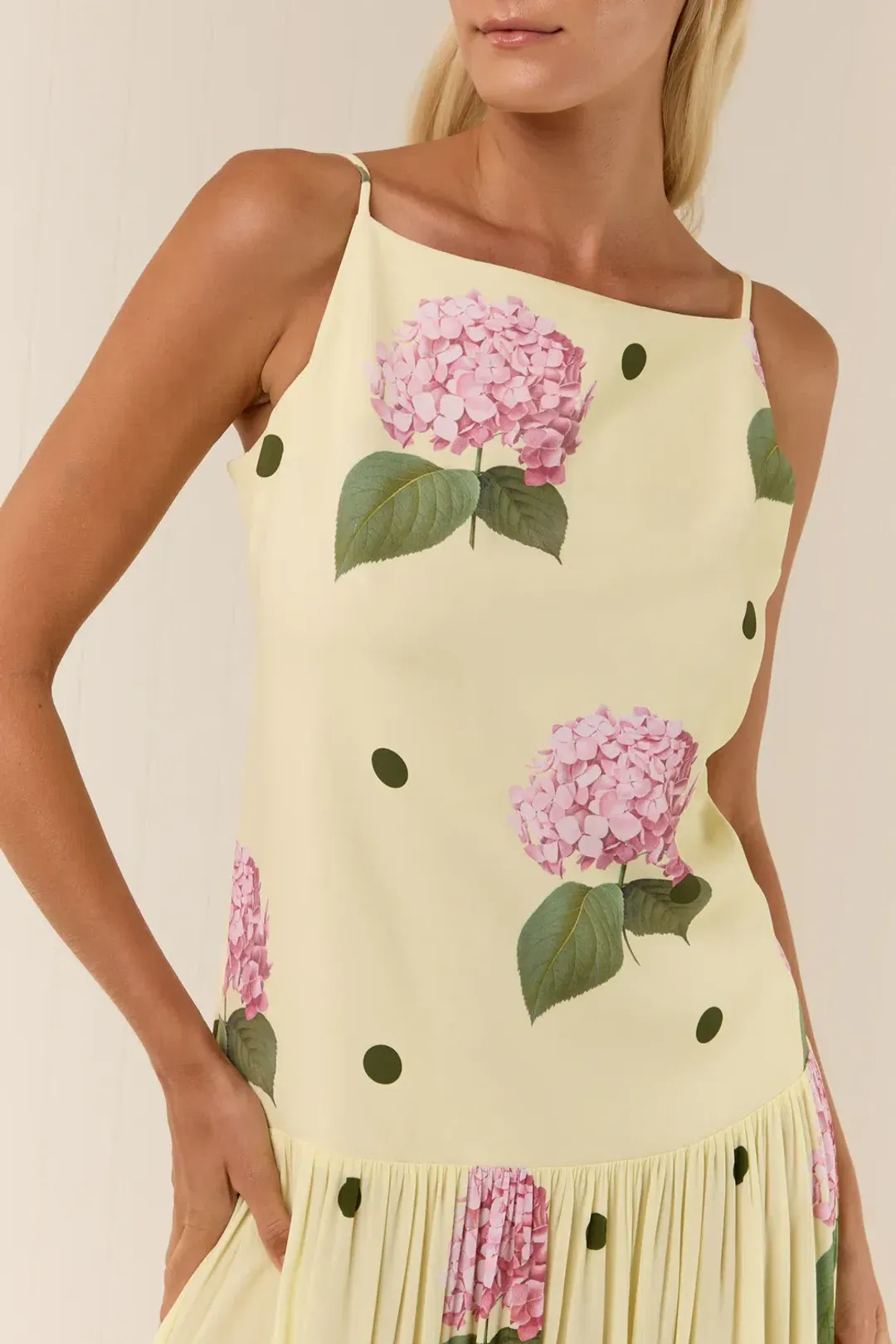 Palm Noosa Dropped Waist Bianca Dress Floral Size 8 for rent on The Volte - main image