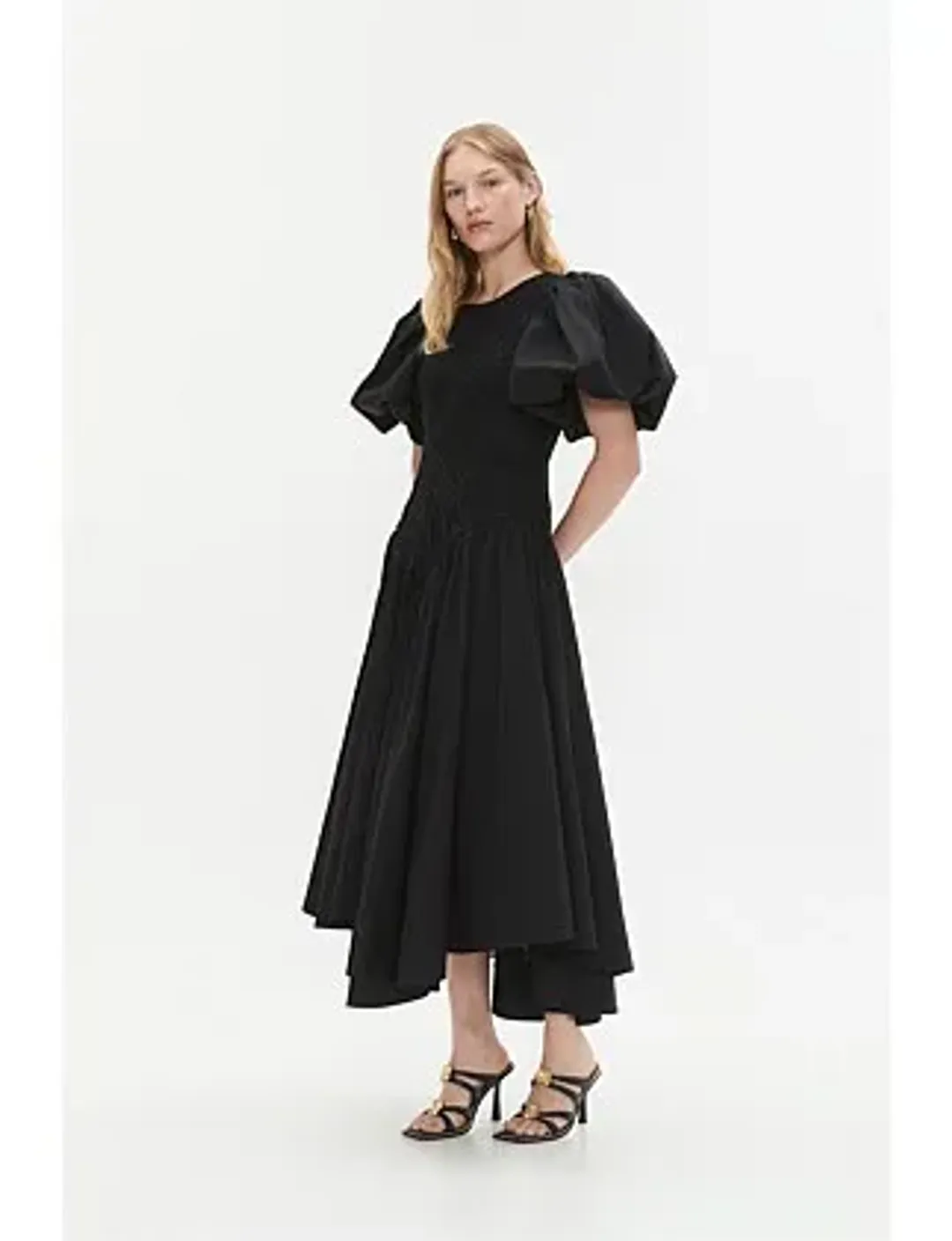 AJE Wisteria Midi Dress Black Size 10 for rent on The Volte - main image