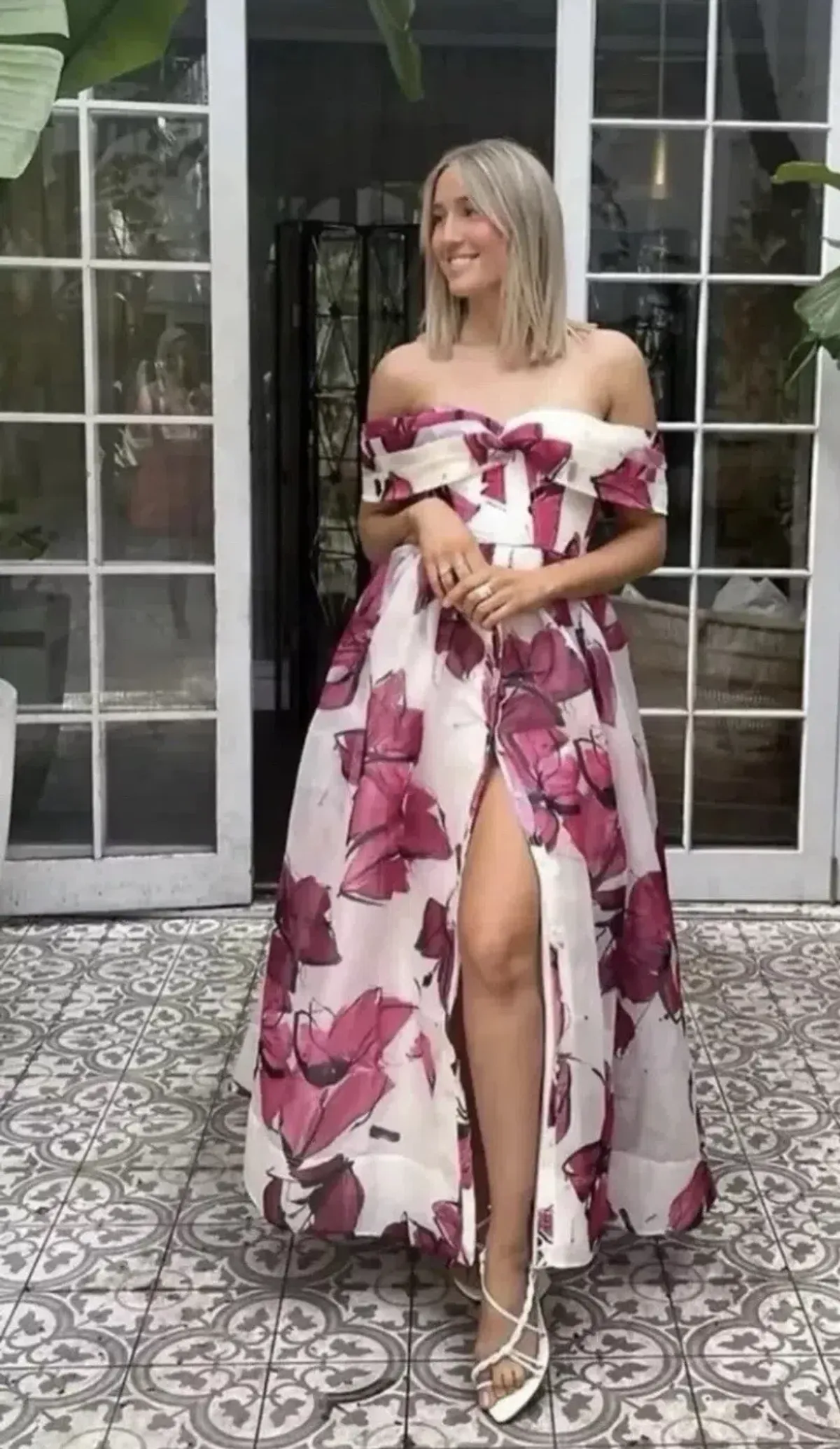 Aje Cordelia Corseted Maxi Dress Floral Pink in Size 8 - Image 2