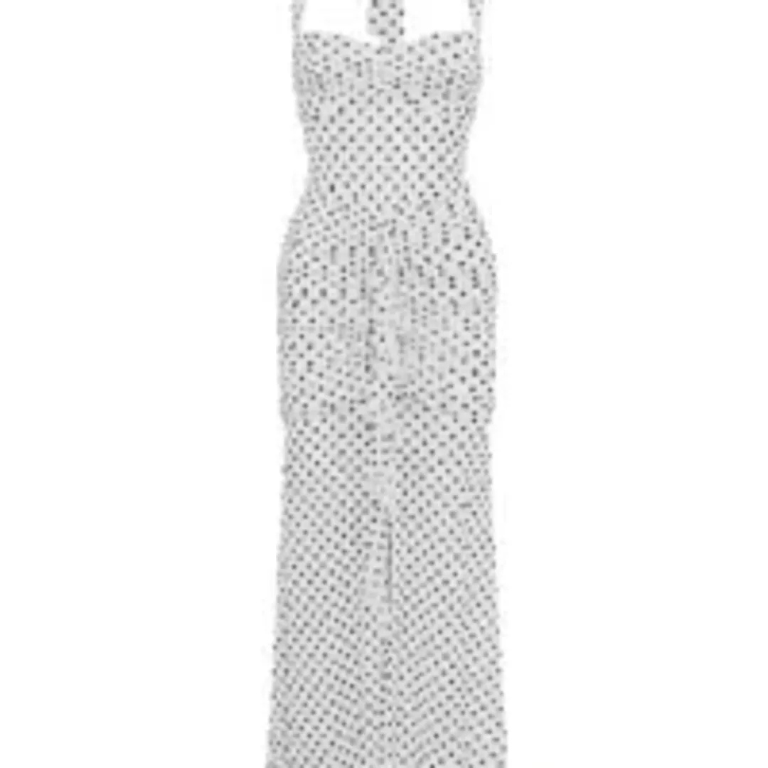 Runaway The Label Tallula Maxi Dress White Polka Dot size Medium / 10 for rent on The Volte - main image