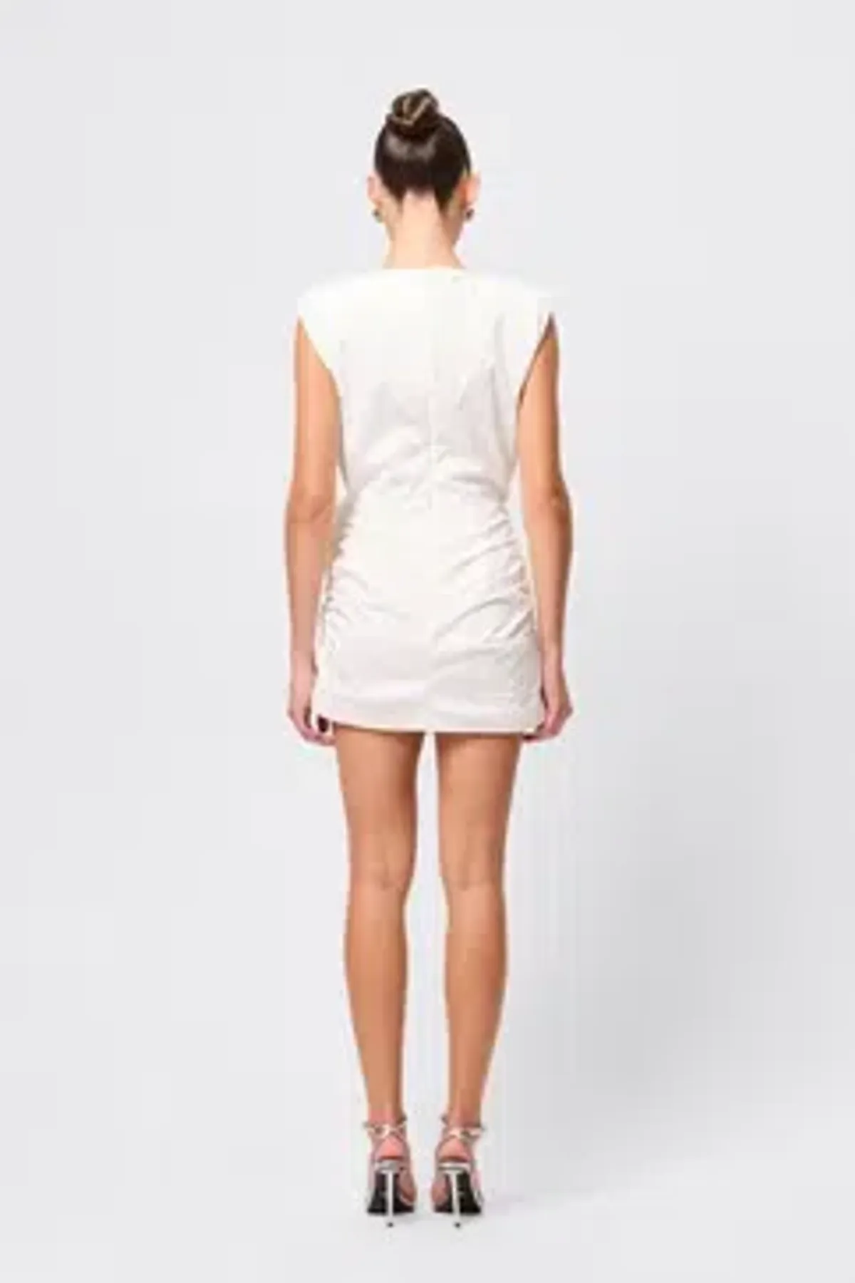 MOSSMAN WRAPPED IN YOU MINI DRESS / WHITE / SIZE 12 - Image 2