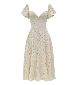 House of CB Amaya Midi Dress in Cream Tea Broderie Anglais Size L/AU12 for rent on The Volte - image 4
