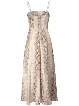ZIMMERMANN BELLITUDE PYTHON CUT OUT MIDI DRESS ANIMAL PRINT SIZE 1 / AU 10 US 6 for rent on The Volte - image 5