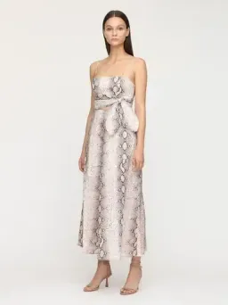 ZIMMERMANN BELLITUDE PYTHON CUT OUT MIDI DRESS ANIMAL PRINT SIZE 1 / AU 10 US 6 for rent on The Volte - image 1