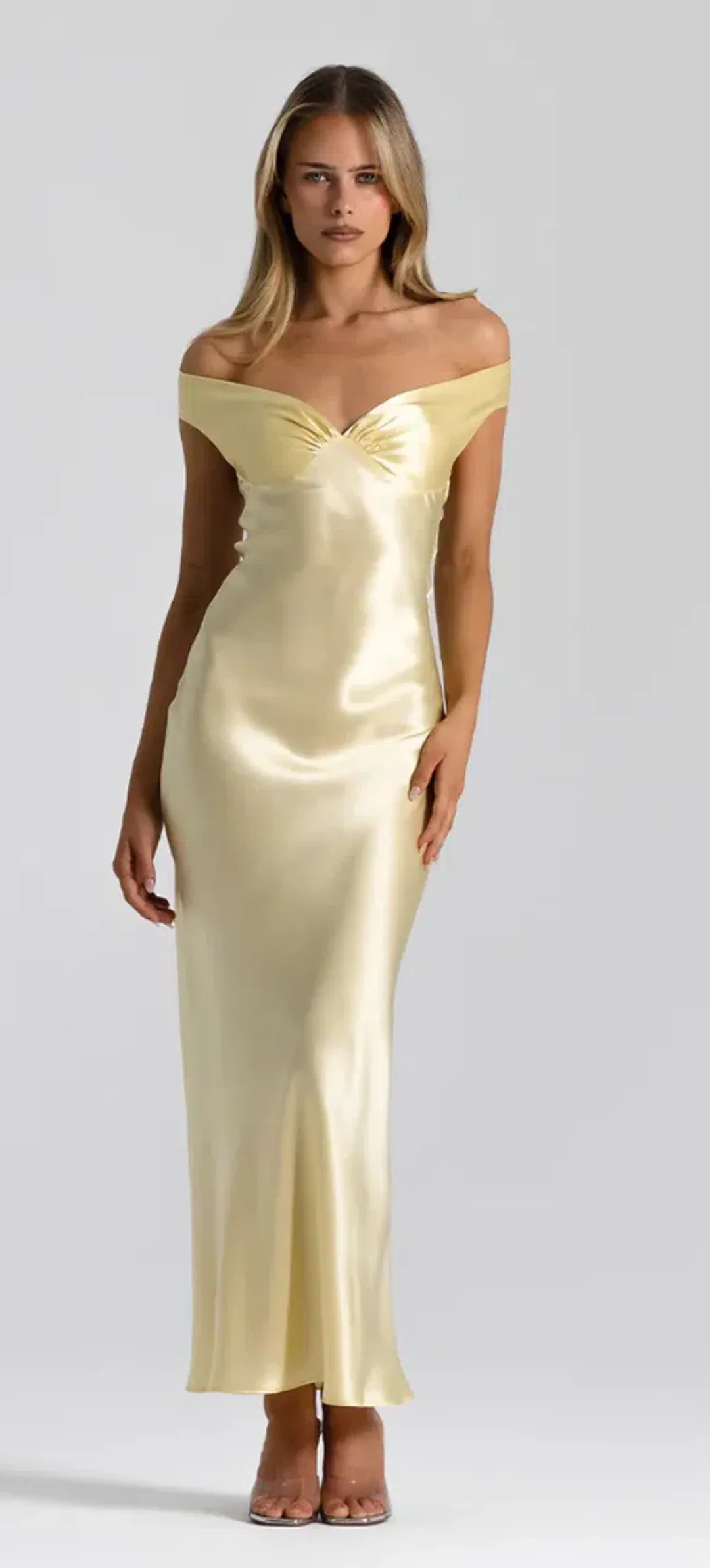 Natalie Rolt- Bridget Dress in Lemon for rent on The Volte - main image