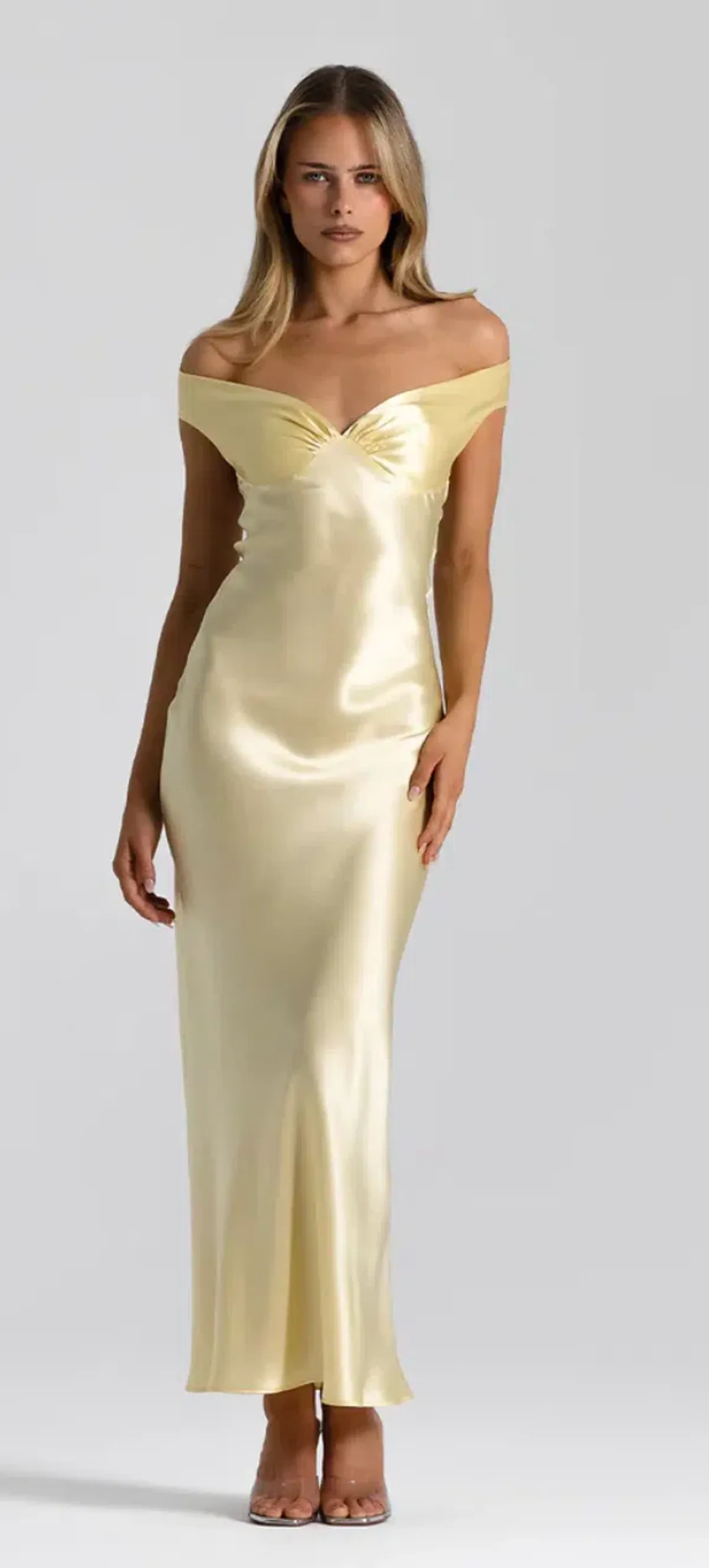 Natalie Rolt- Bridget Dress in Lemon for rent on The Volte - main image