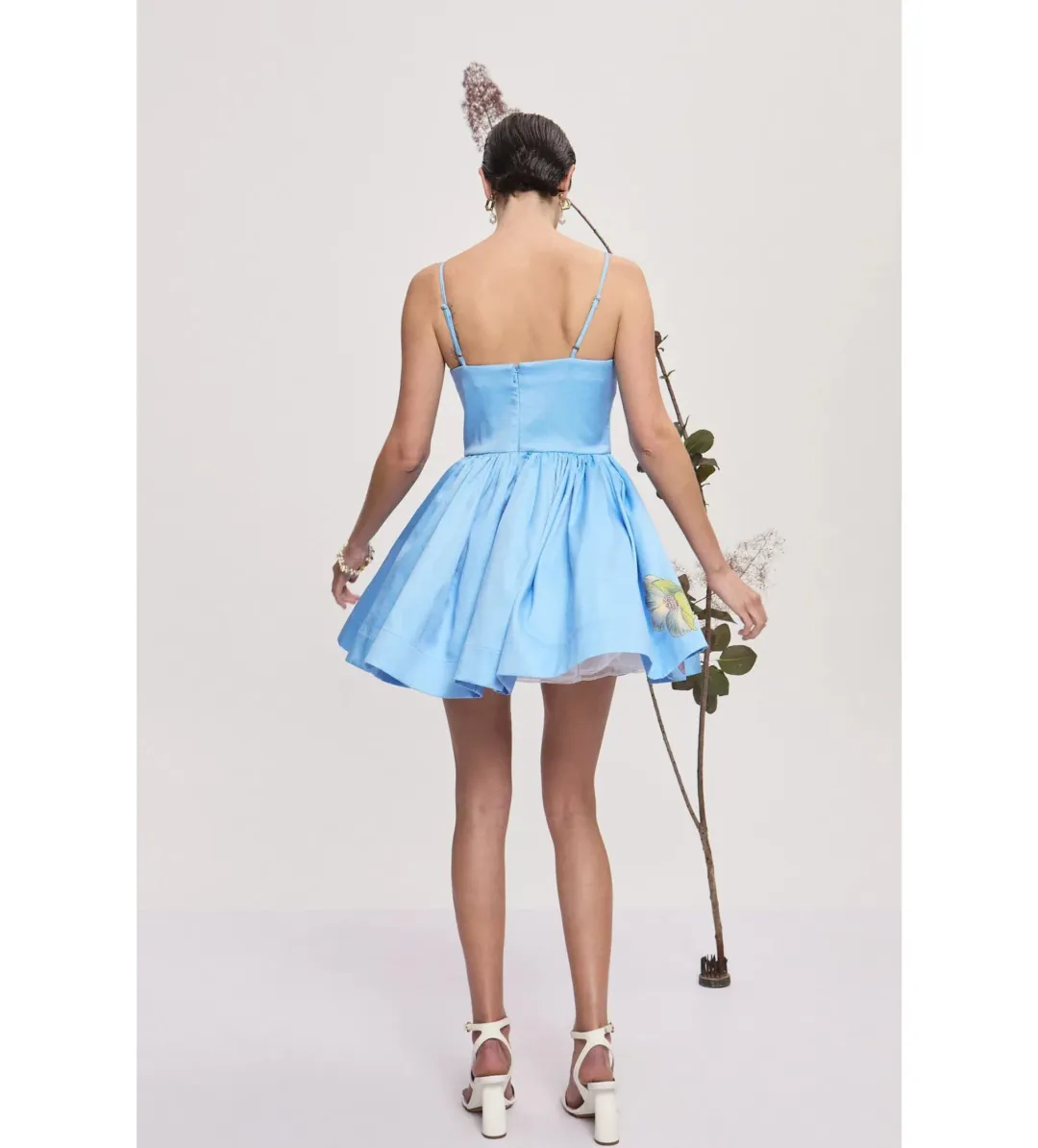 Alemais Donata Mini Dress in Blue Size 6 for rent on The Volte - main image