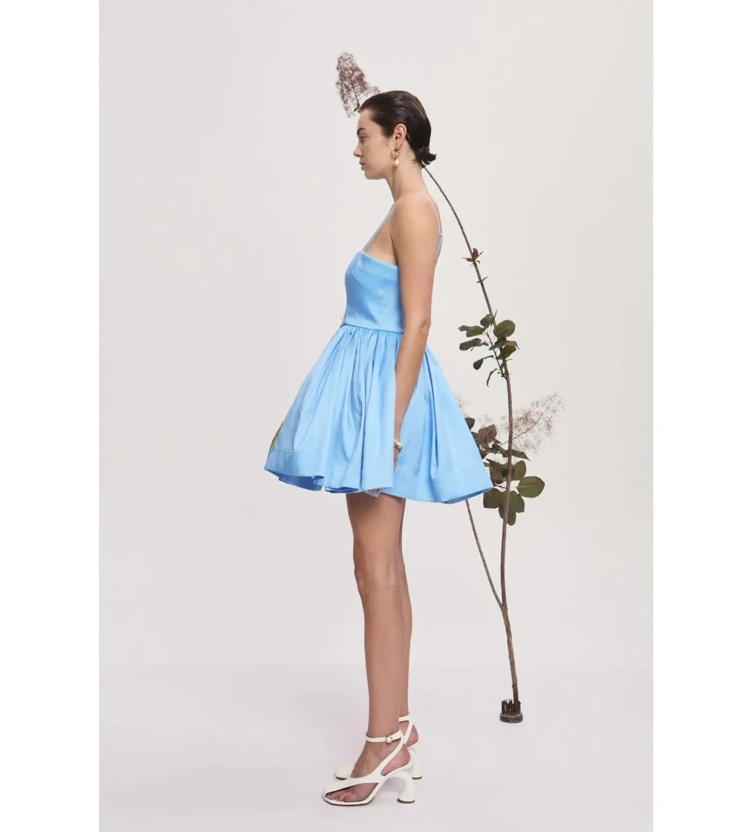 Alemais Donata Mini Dress in Blue Size 6 for rent on The Volte - main image