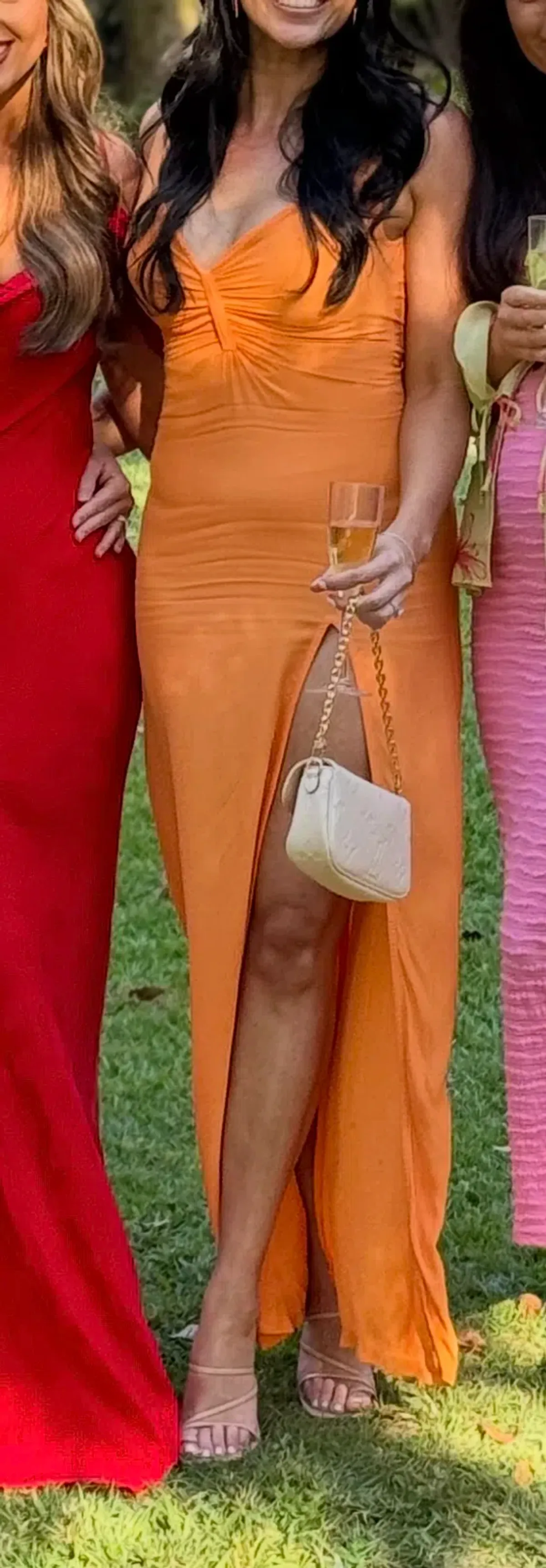 May the Label Orange Maxi dress with thigh spilt - Image 3
