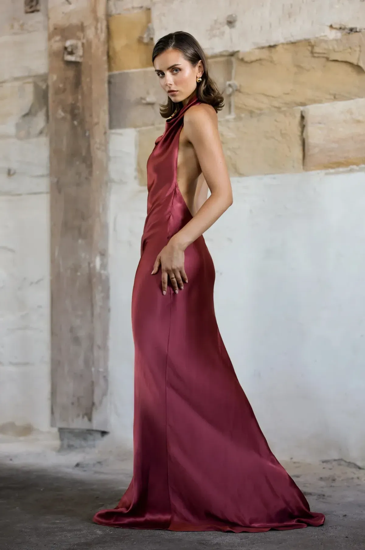 Arcina Ori Gaia Dress Plum Size S/AU 8 - Image 3