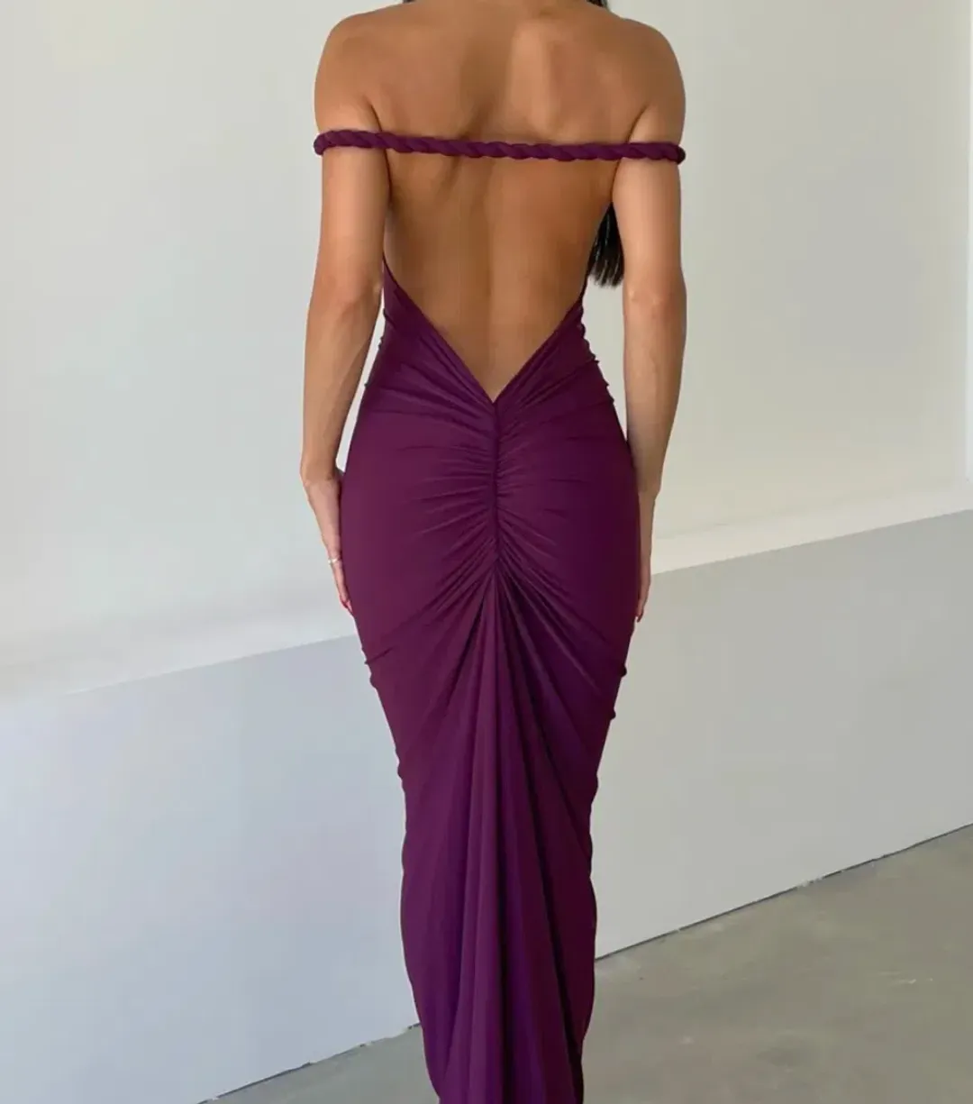 Melani the Label Maia Dress Mulberry Size S/AU 6 for rent on The Volte - main image