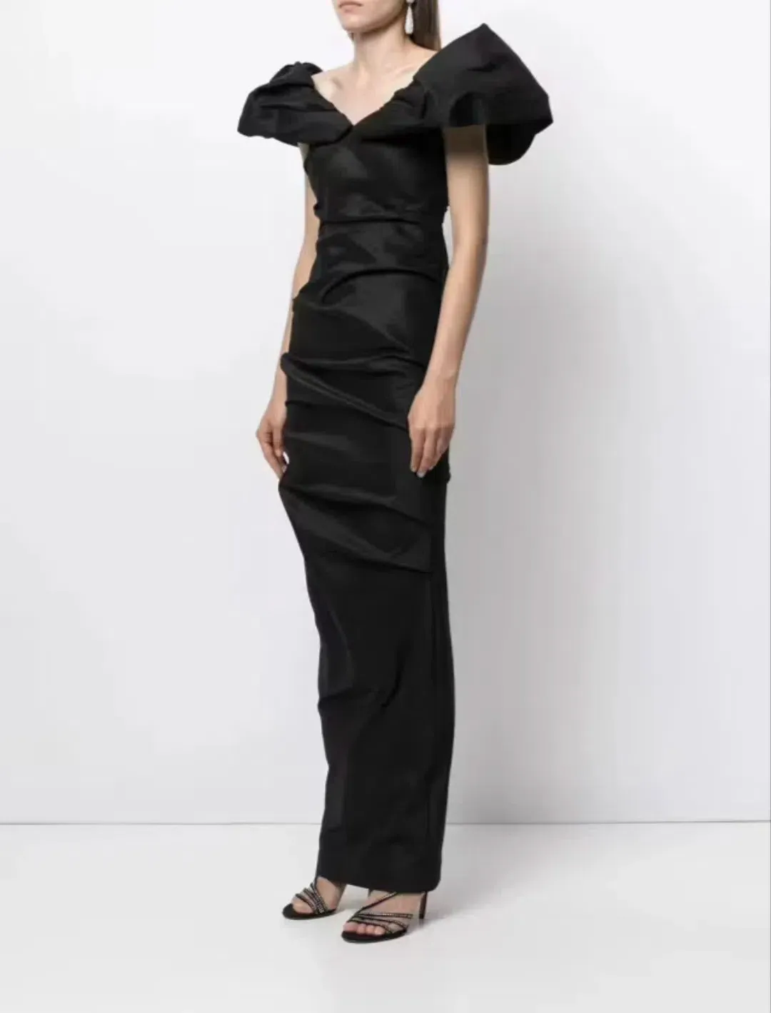 Rachel Gilbert Frey Gown Black 4/AU14 for rent on The Volte - main image