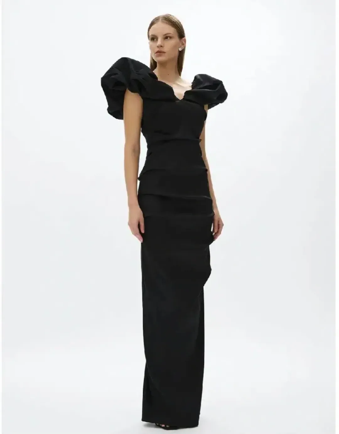 Rachel Gilbert Frey Gown Black 4/AU14 for rent on The Volte - main image
