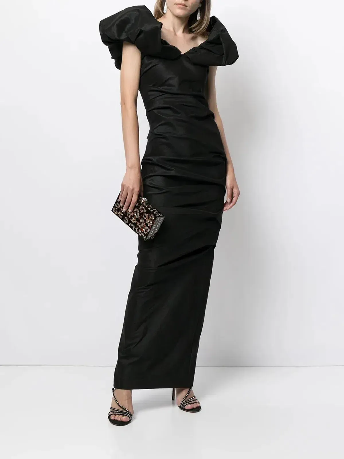 Rachel Gilbert Frey Maxi Gown Black 4 / AU 14 - Image 1