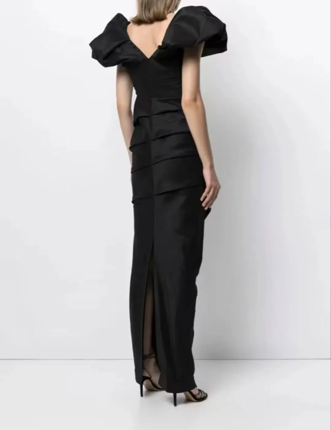 Rachel Gilbert Frey Gown Black 4/AU14 for rent on The Volte - main image