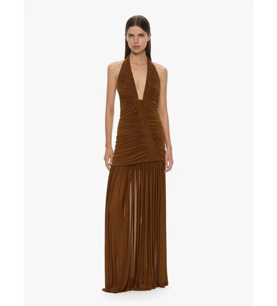 Christopher Esber Orion Gown Maxi Dress Russet Size AU 6 for rent on The Volte - main image