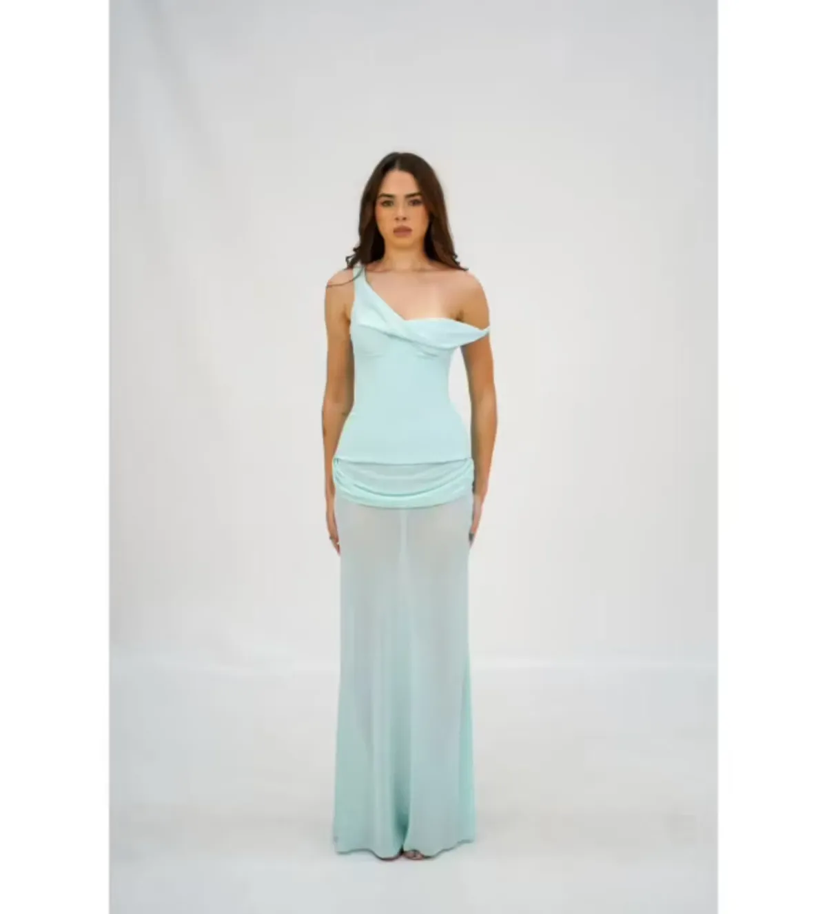 Natalie Rolt Cadence Maxi Gown Baby Blue Size 1 AU 8 for rent on The Volte - main image
