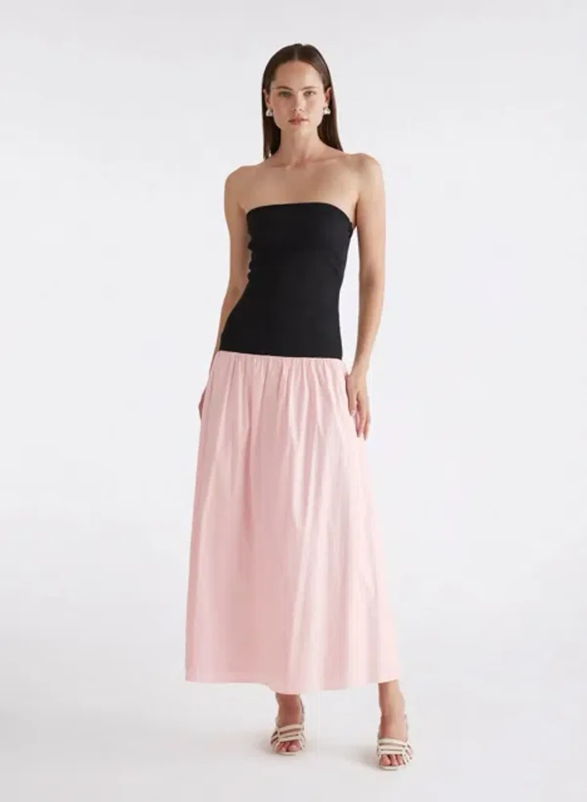 Anna Quan Amyra Strapless Midi Dress Peony Pink Size 6 - Image 1