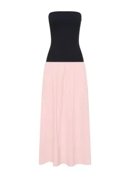 Anna Quan Amyra Strapless Midi Dress Peony Pink Size 6 for rent on The Volte - image 3