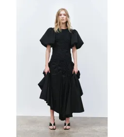Aje Wisteria Midi Dress Black Size AU 12 for rent on The Volte - image 1
