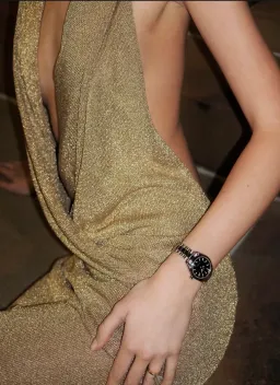 Common Hours Bees Knees Dress Gold Honey Metallic for rent on The Volte - image 6