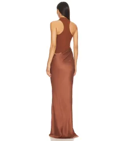 Camila Coelho Estrella Maxi Dress Nutshell Brown Size S / AU 8 for rent on The Volte - image 2